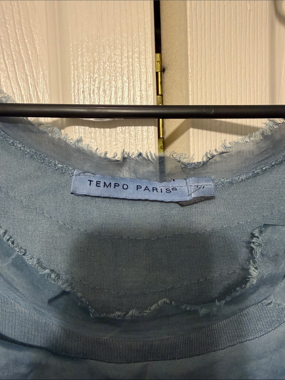 Tempo Paris Dusty Blue Long-Sleeve Layered Dress - Picture 2 of 6